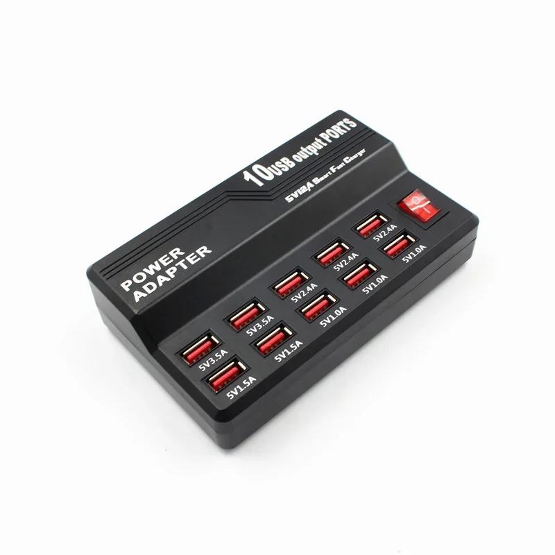 Многопортовое зарядное устройство USB HUB 10 быстрая зарядка для мобильных