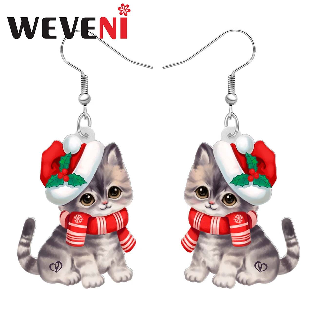 WEVENI Романтические Рождественские украшения акриловые очаровательные Коты пушки