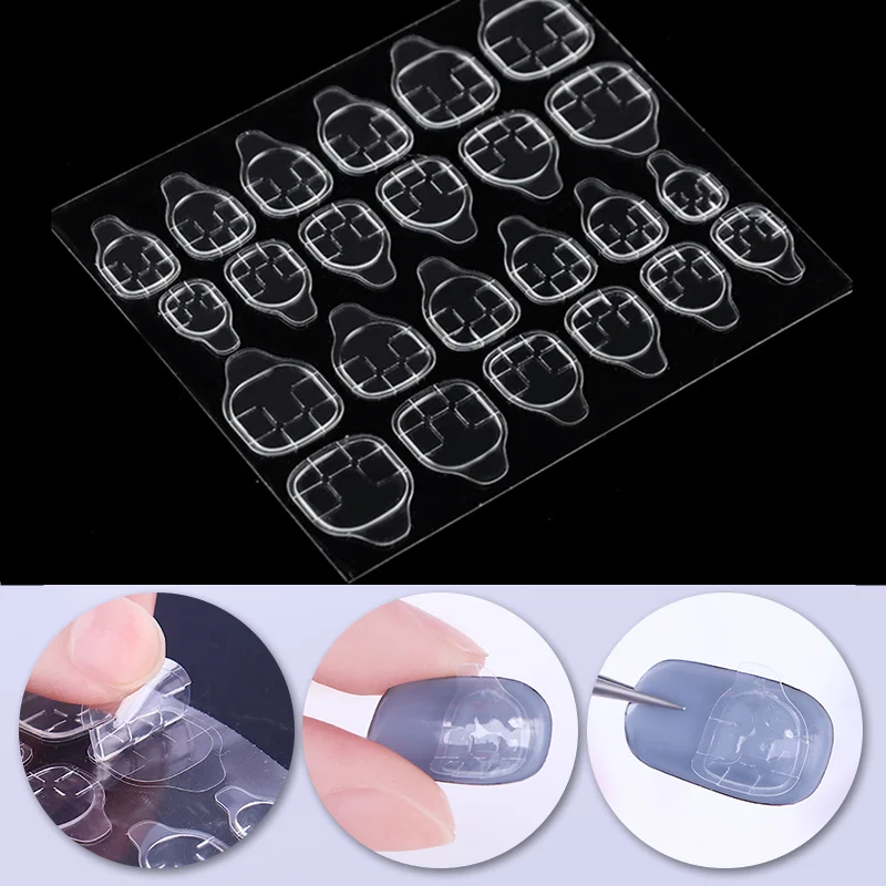 

120 шт., Двусторонняя наклейка-лента для акрилового маникюра