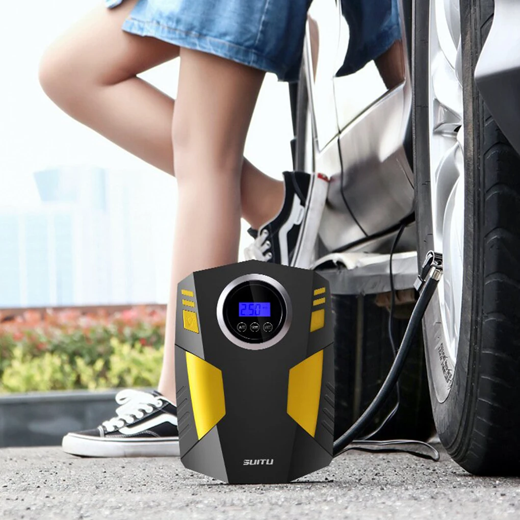 

Tire Air Compressor Car Wheel Electric Pump DC12V Emergency Digital Display Tyre Inflator