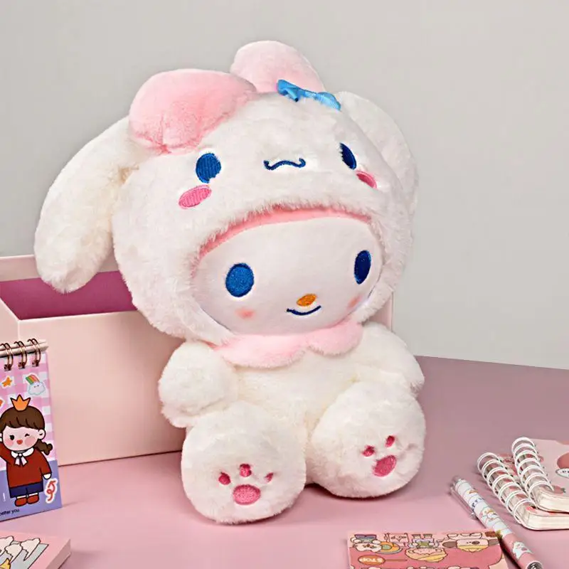 

Аниме мультфильм Cinnamoroll превращается в Kuromi My Melody плюшевые игрушки кавайная кукла креативная милая кукла подарки девочкам на день рождения