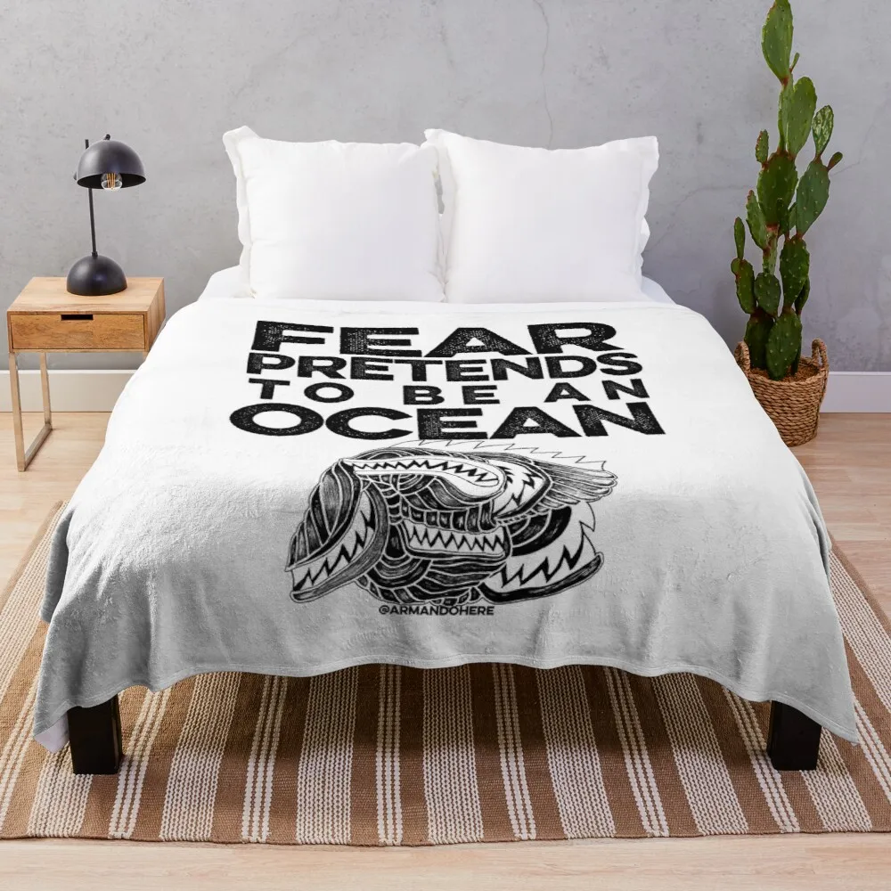 

Fear Pretends To Be An Ocean Soft Cozy Throw Lightweight MicroFleece Sofa All Season Living Room/Bedroom Warm Blanket