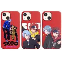 sk8 the infinity anime cartoon phone case red color for iphone 13 12 11 pro max mini x xr xs 8 7 6 plus cover coque
