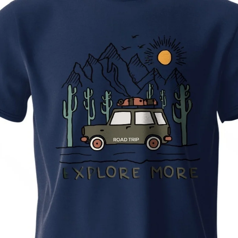 Фото Parco nacional insignia Retro Impressiono Unisex hombres mujeres camiseta camisetas Топы 100% algodón Heritage gráfico sen №5