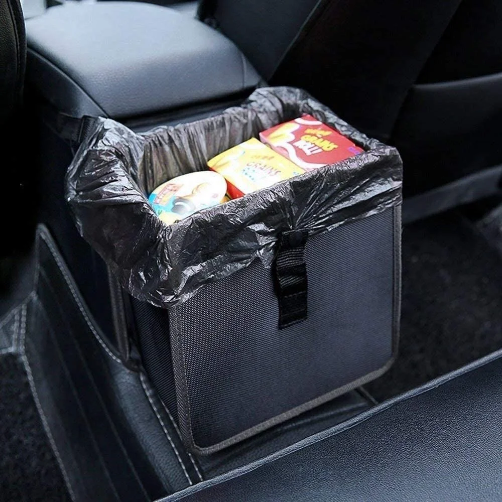 

PowerTiger Car Rubbish Bin Hanging Auto Trash Bag Litter Container Water Resistant Leak Proof Collapsible Garbage Organiser,