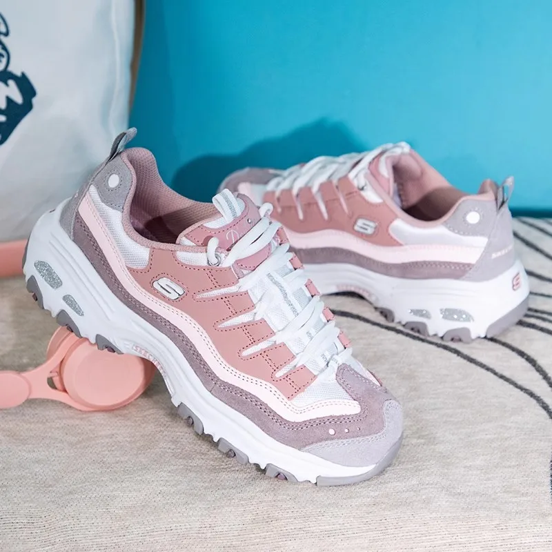 Skechers Women's sneakers Fashion Casual shoes Retro shock-absorbing Panda