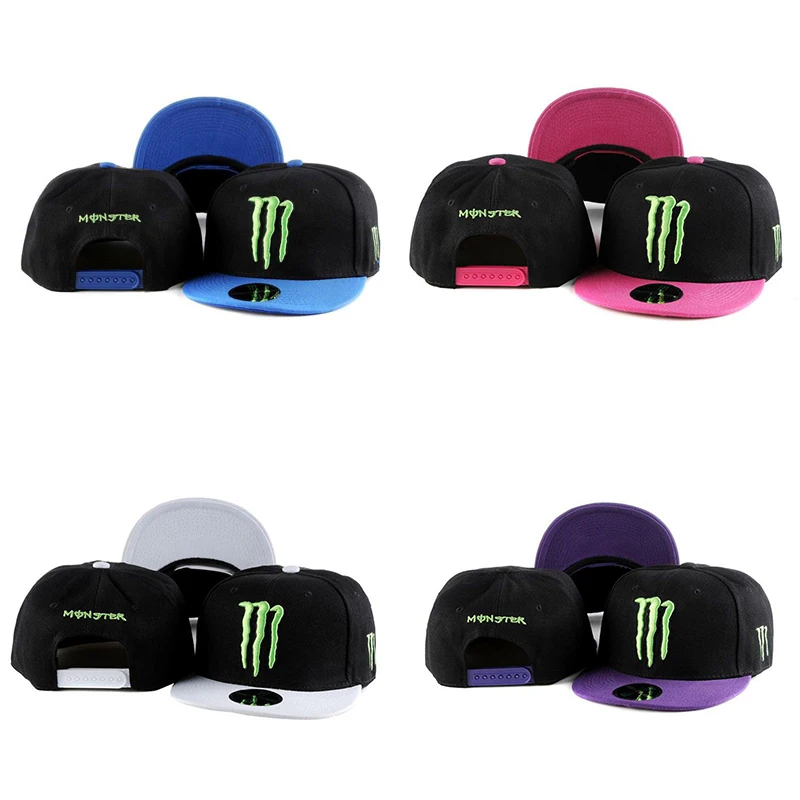 

2023 New Monster Energy Baseball Cap Snapback Caps and Caps Men's Biker Alphabet Racing Motocross Riding Hip Hop Sun Hat
