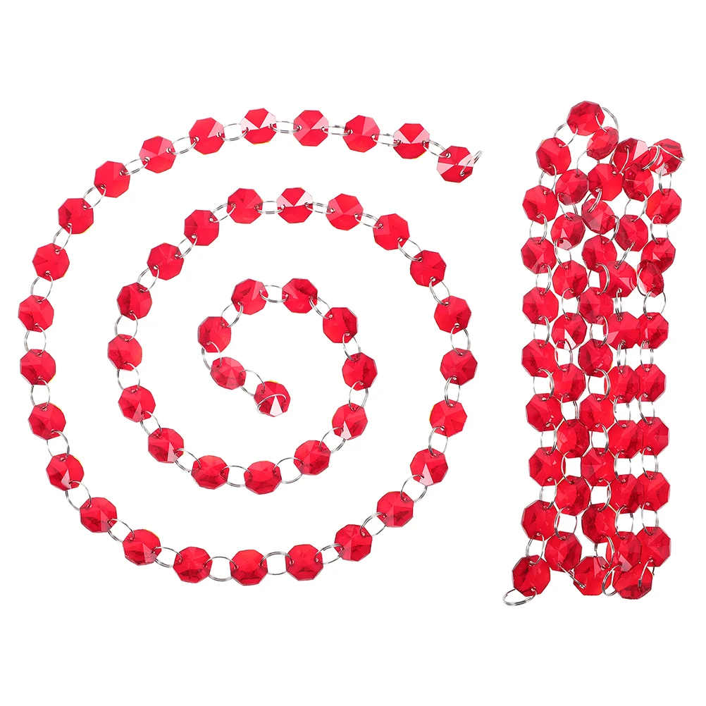 2 шт. хрустальные бусины для штор украшения стеклянные восьмиугольные цепочки