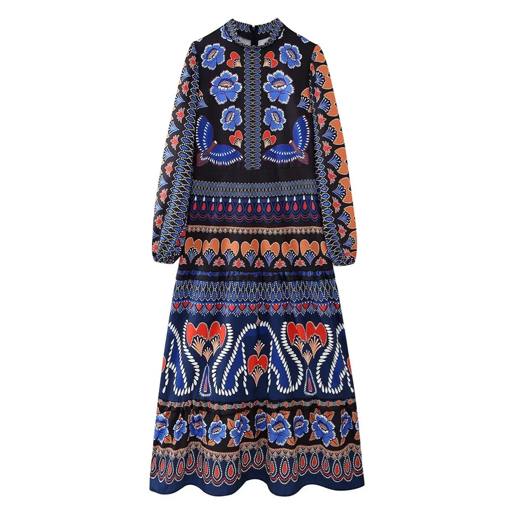 Женское платье с принтом Zarb в европейском и американском стиле весна-лето 2024