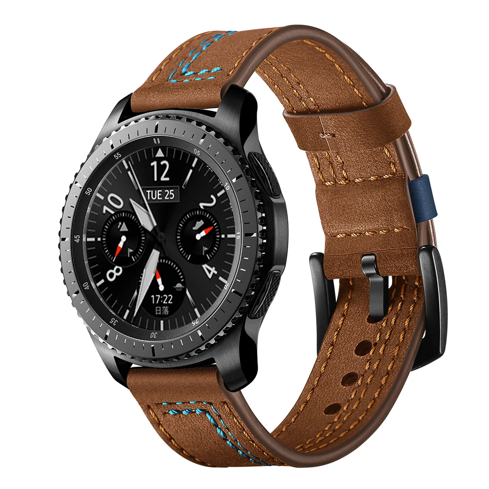 Genuine Leather Strap 22mm 20mm for Huawei Watch GT2 Strap WristBand for Samsung Galaxy Watch 46mm 42mm for Smart Watch Bracelet