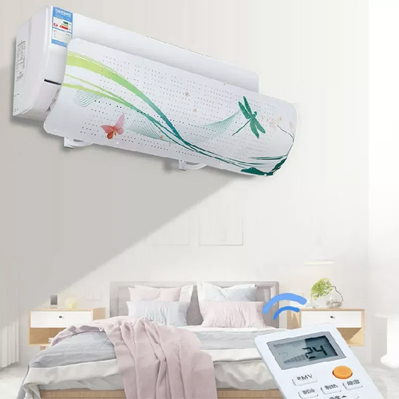 

NEW IN 1Pcs Cartoon Air Conditioning Wind Deflector Cover Anti Direct Blowing Windshield Adjustable Conditioner Cover Seasons