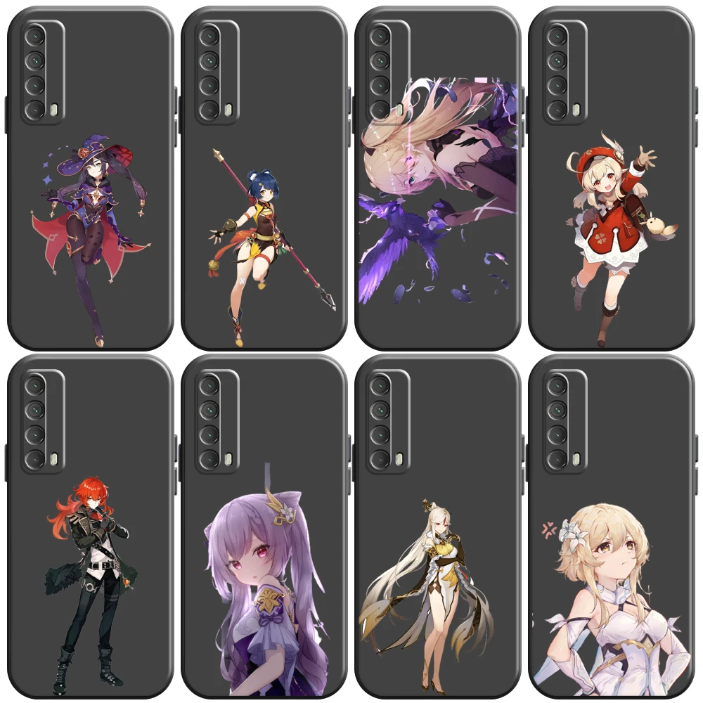 

Genshin Impact Project Game Phone Case For Huawei Honor 7 8 9 7A 7X 8X 8C V9 9A 9X 9 Lite 9X Lite Black Soft Back Carcasa