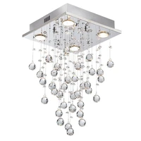30cm modern square k9 crystal ceiling lamp bedroom corridor pendant lamp cloakroom decorative indoor lighting fixture chandelier