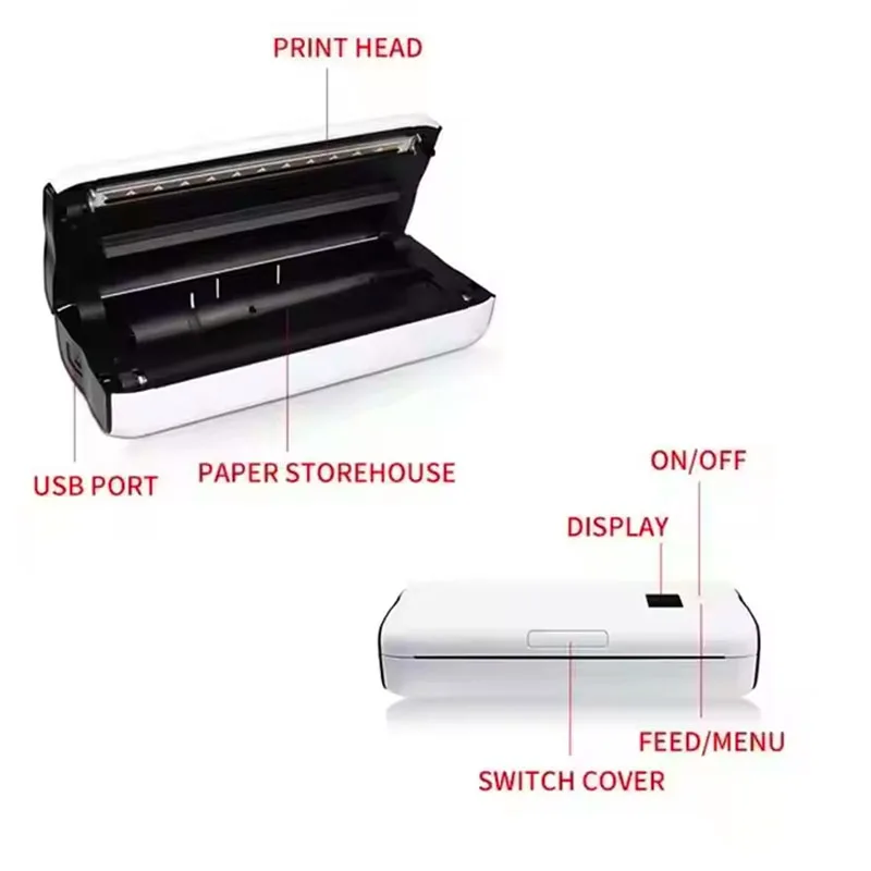 Мини-USB Bluetooth цифровой термопринтер для татуировок с фотографией Handhed мобильная