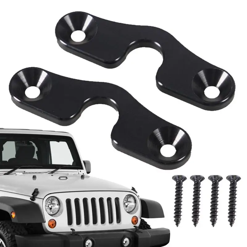 

Set Auto Sun Visor Clip Repair Kit Metal Black Protector Car Accessories For JK Gladiator JT Metal 2018