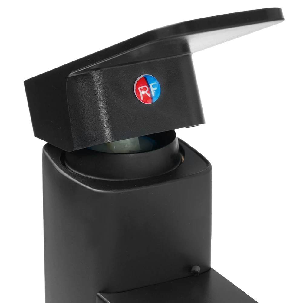 

High Quality Basin Faucet Black Sink Faucet Cold And Hot Water Mixer Stainless Stell Bath Wash Faucet Single Hole Tapware