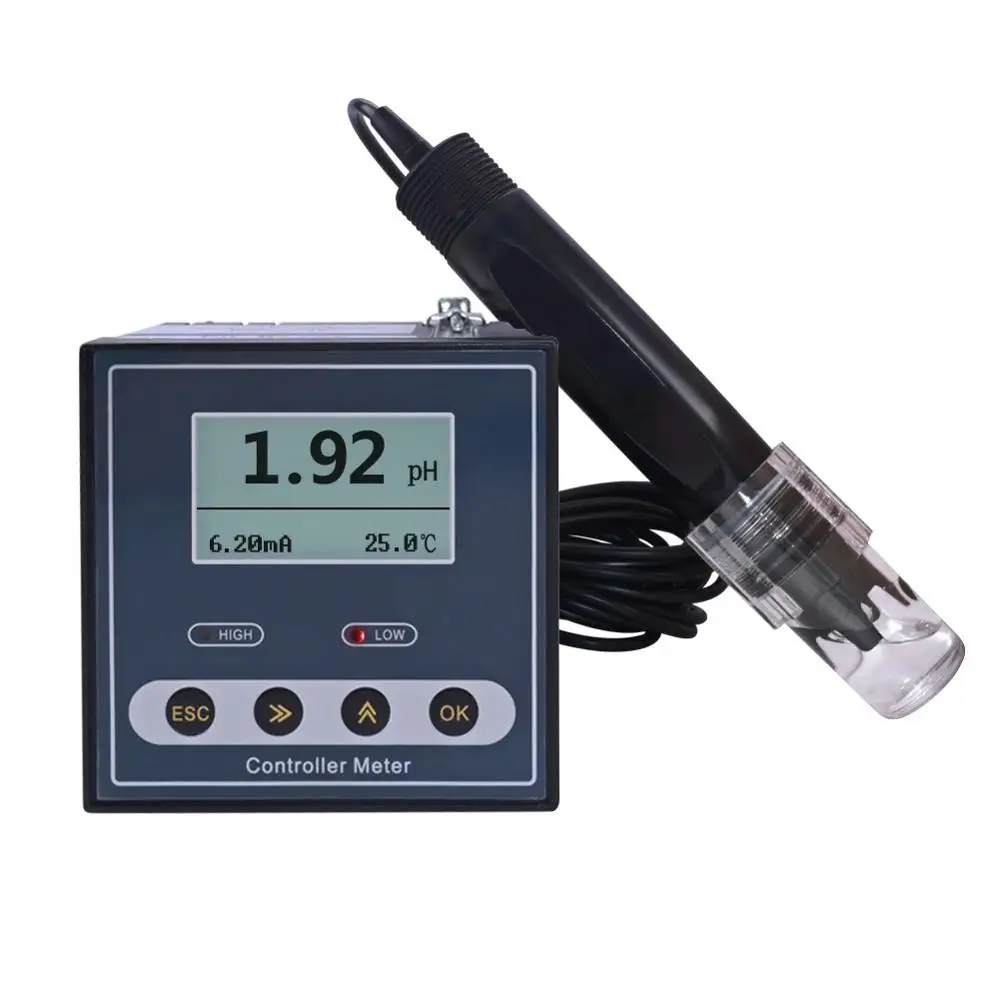 

Industrial PH Controller ORP Meter Monitor Digital Control Alarm pH Tester