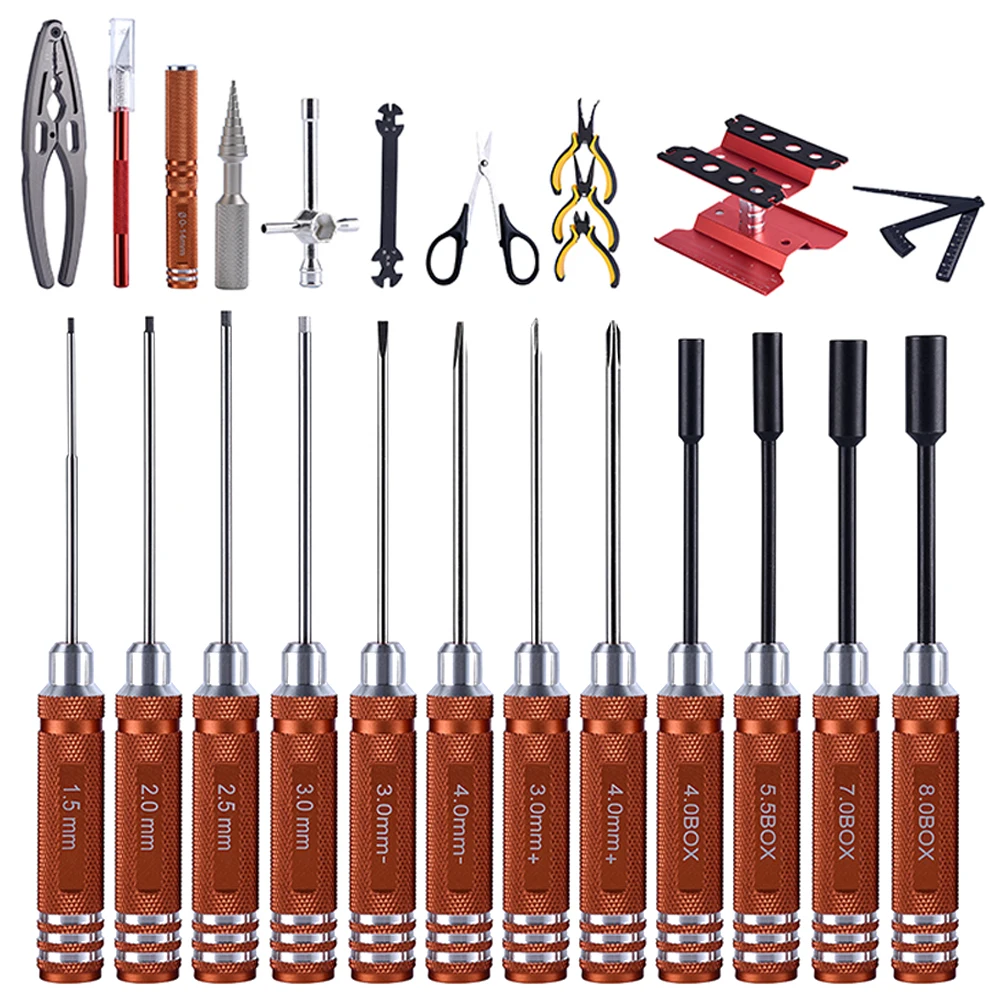 

Multifunction Aluminum Repair Tool Kit Hex Screwdriver/Hex Nut Driver/Phillips Screwdriver/Allen Wrench For RC Car Quadcopter