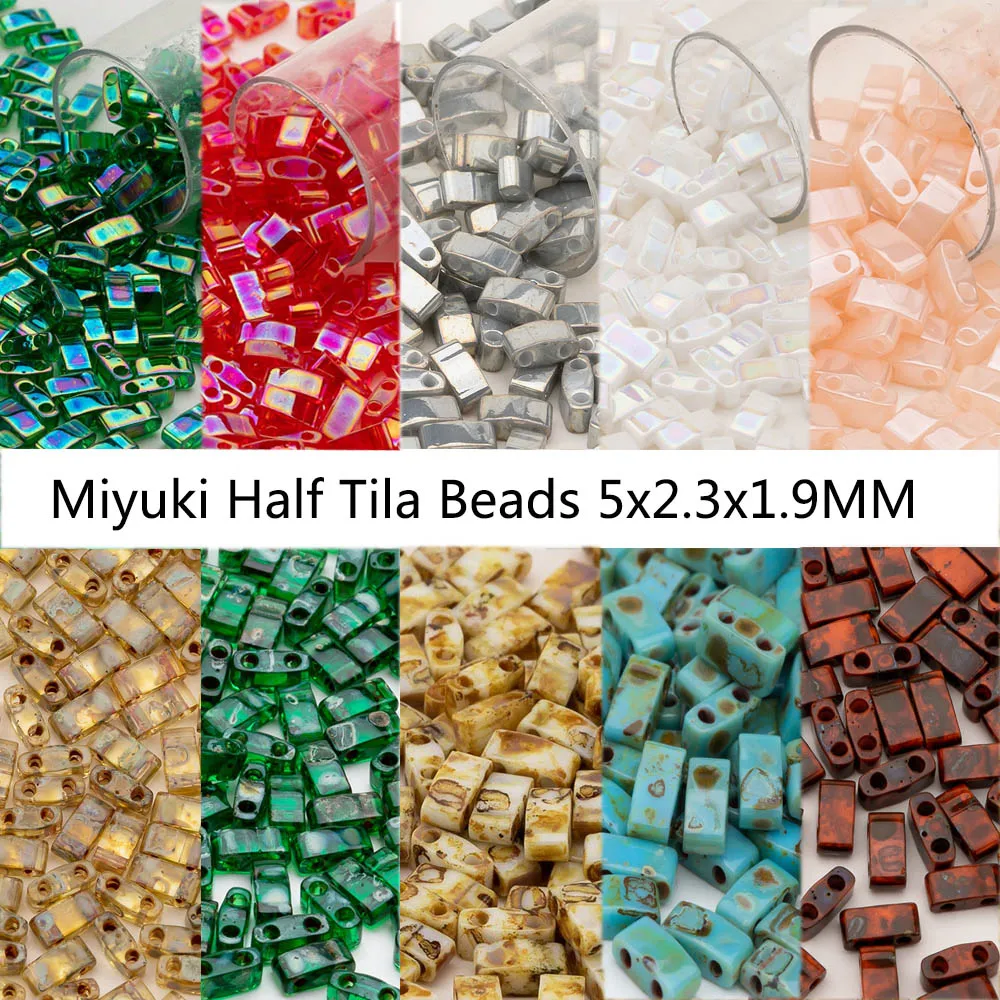 Taidian Glass Оригинальные японские бусины Миюки в форме половины Тилы 5x2 3x1 9 мм ручной
