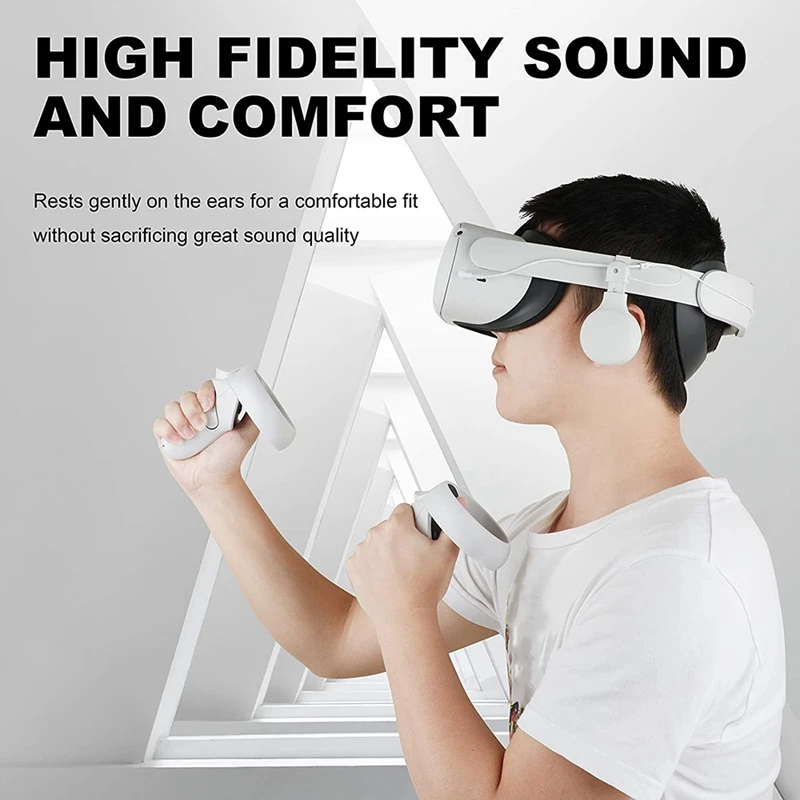 Adjustable Wired Earphone for Oculus Quest 2 VR Headset Gaming Headphone 360 ​​Degrees Rotating for Oculus Quest 2 Accessories