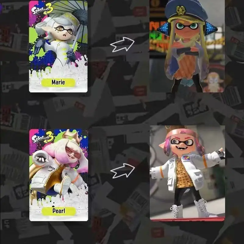 Мини-карты Amiibo Splatoon 3 для Nintendo Switch Pearl + Marina/callie Marie