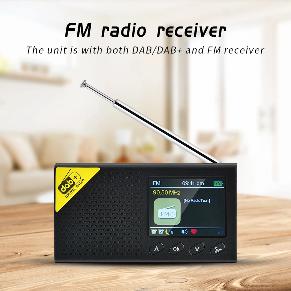 Фото Портативное цифровое радио, Bluetooth-совместимый вещательный плеер 5.0, DAB/FM-приемник, перезаряжаемый легкий домашний радиоприемник №3