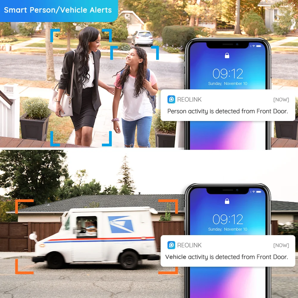 Цена Наружная камера Reolink 4K PoE, инфракрасная цилиндрическая IP-камера ночного видения с обнаружением человека/автомобиля, запись звука, 24/7 RLC-810A