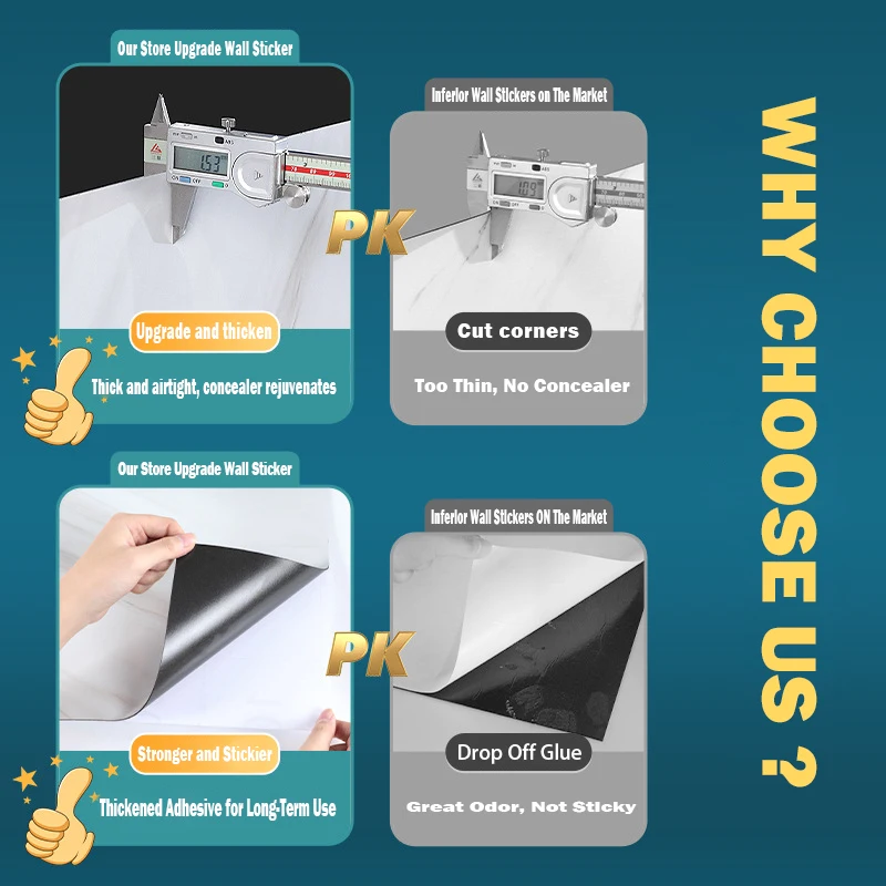 Совершенно новые Имитационные мраморные плитки самоклеящиеся наклейки для