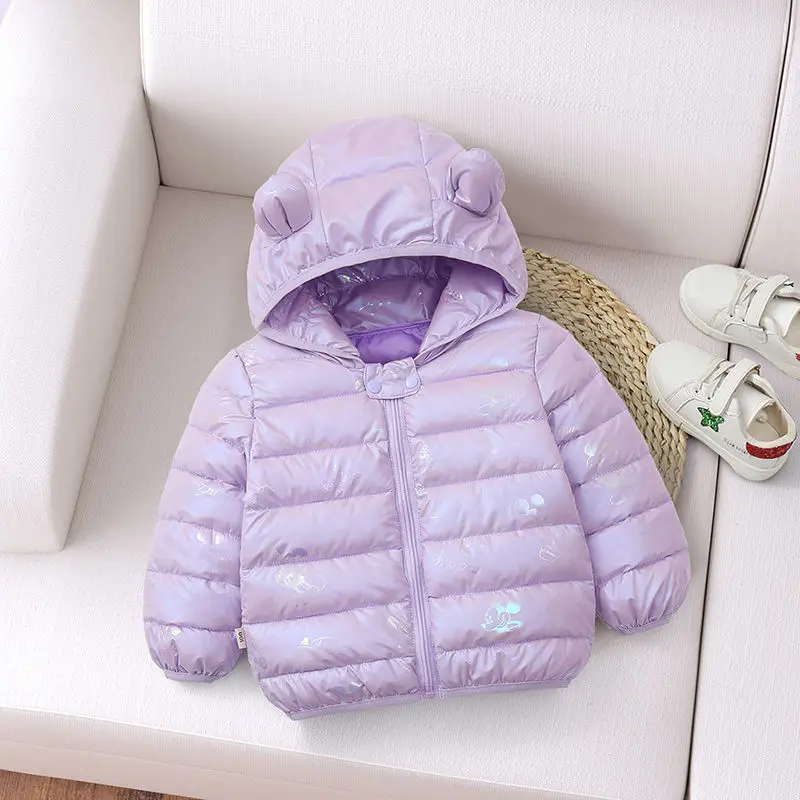 

2022 autumn and winter light and thin children's down padded jacket boys and girls middle and small children's padded jacket ear