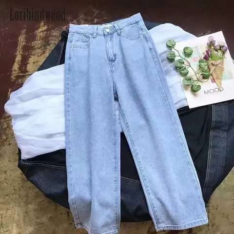 2022 Light Jeans Summer Thin Loose Straight Leg Korean Version Students Versatile Wide Leg Pants Classic Trend Versatile