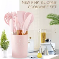 cookware non stick cooking pot tools premium silicone utensils turner tongs spatula soup spoon shovel oil brush kitchen supplies