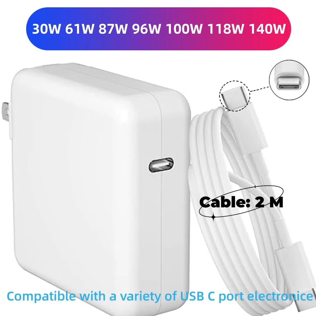 Зарядное устройство для ноутбуков Apple Macbook Pro 16 15 13 Дюймов, 30/61/87/96/100/118/140 Вт