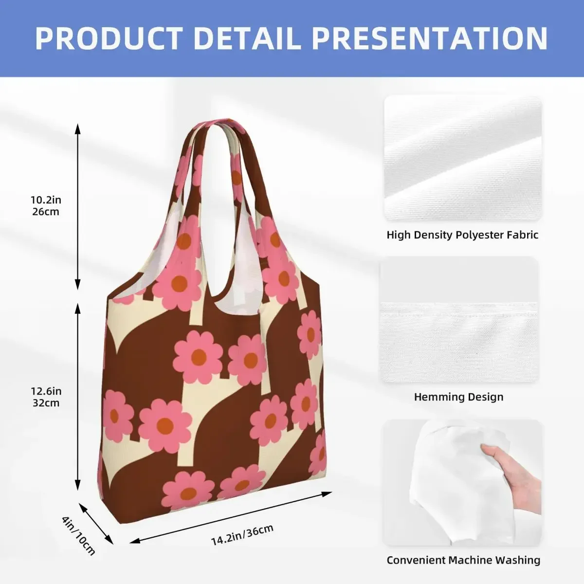 Изготовленная на заказ сумка для покупок Seven Owls Orla Kiely холщовая сумка-тоут с