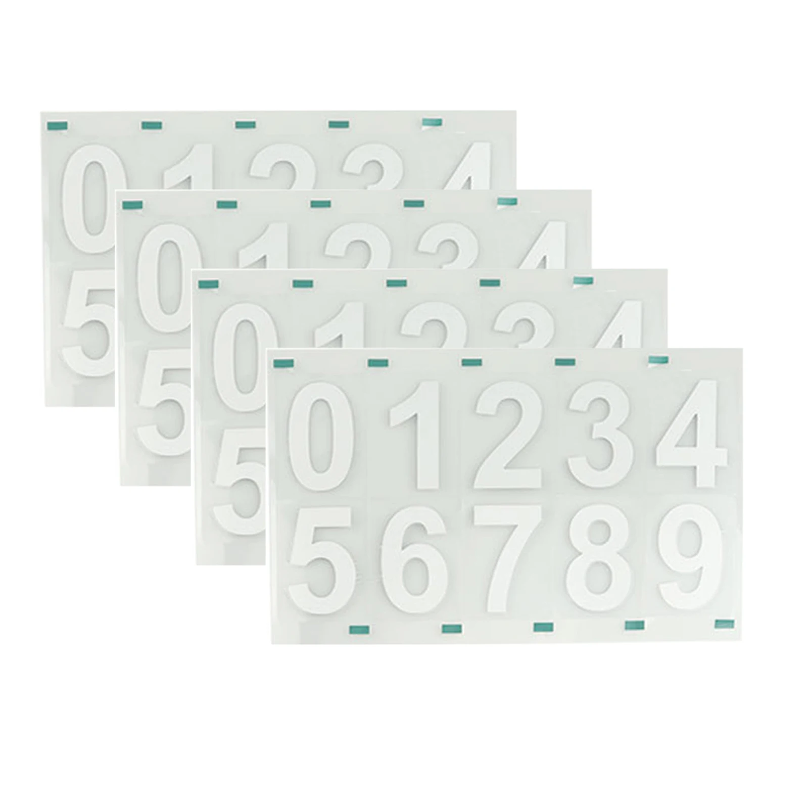 

4 листа, самоклеящиеся наклейки для дверей и окон, 0-9 дюймов