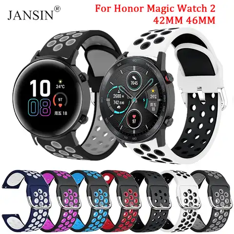 Ремешок силиконовый для Honor magic Watch 2 42 мм 46 мм, сменный Браслет для Huawei Honor Magic Watch 2