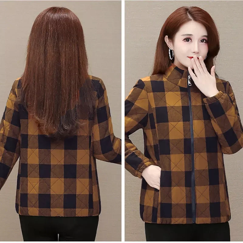 

Женское зимнее пальто из хлопка на молнии, с бархатной подкладкой