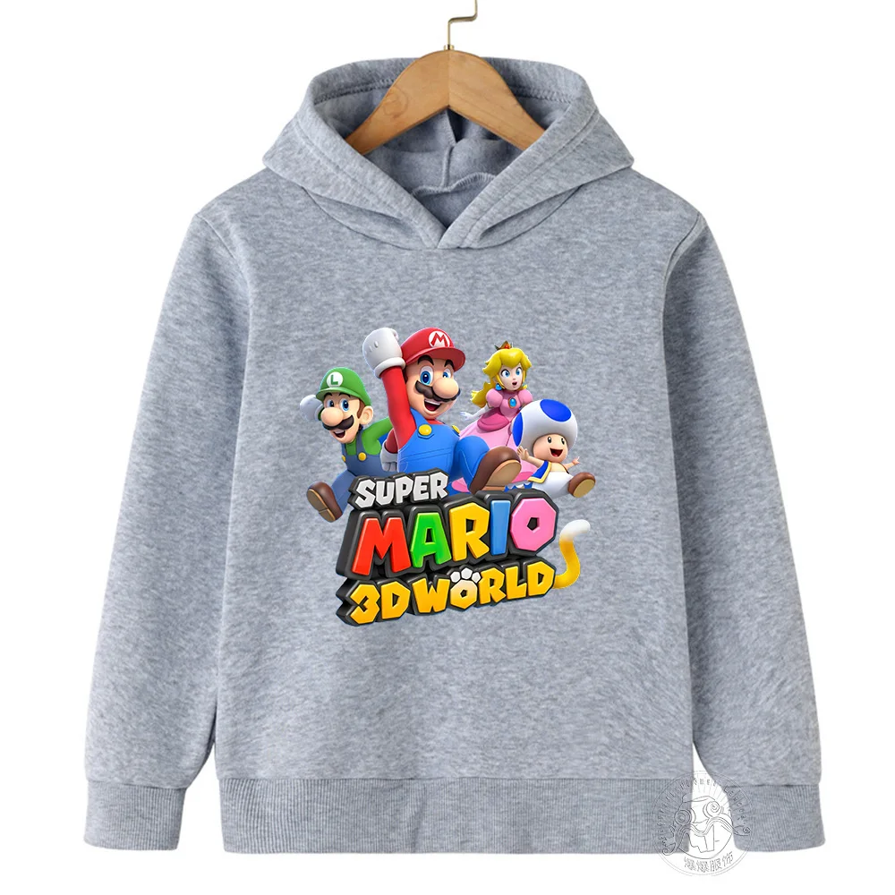 Детская одежда Super Mario с креативным принтом Уличная Повседневная Толстовка brother