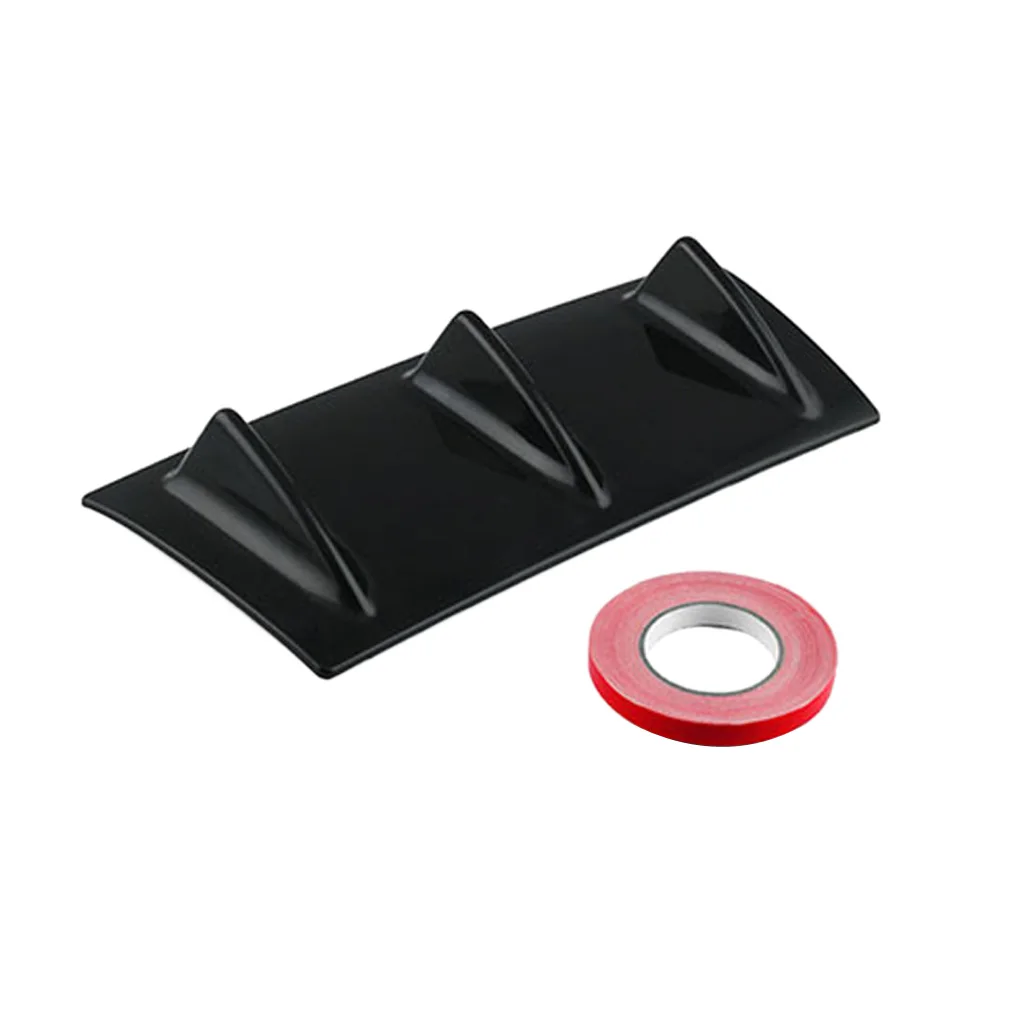 

dolity 33' x6' Rear Bumper Lip Diffuser 7Fin Gloss Black ABS