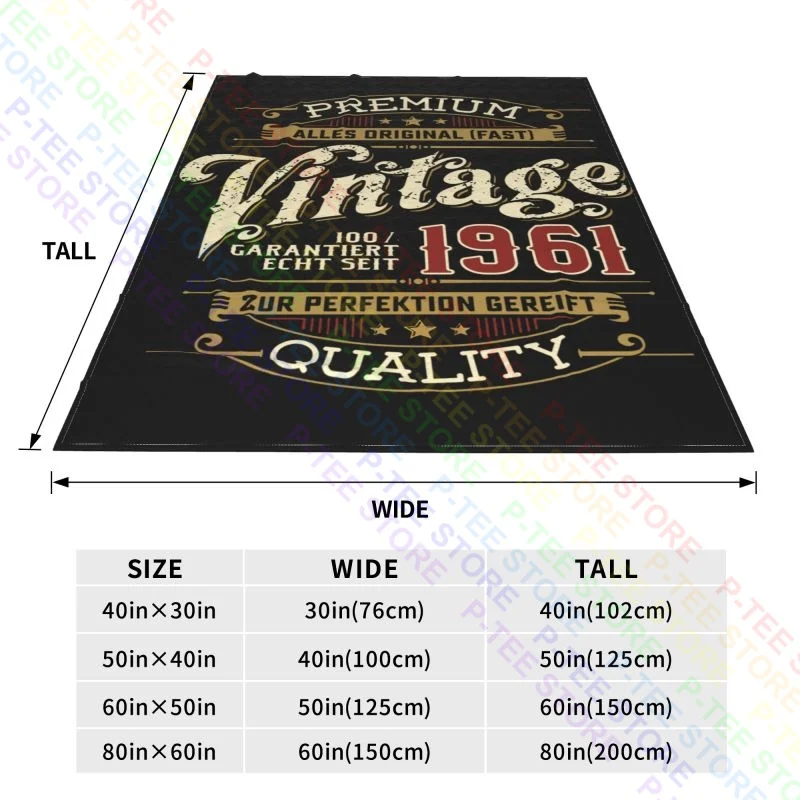 Фальшивое одеяло 60 Jahre 100 Premium Seit 1961 Fun Geschenk плотное бархатное домашнее украшение