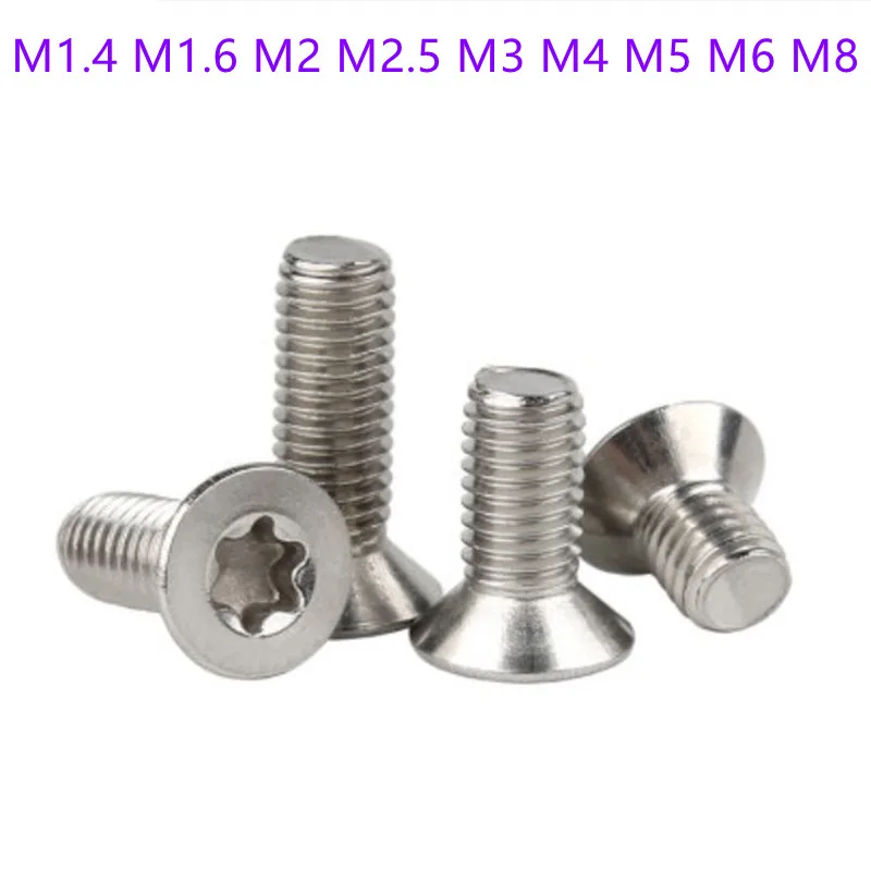 

5-50 шт. M1.4 M1.6 M2 M2.5 M3 M4 M5 M6 M8 304 шестиконечная Звездочка из нержавеющей стали с плоским потайным фонарем GB2673
