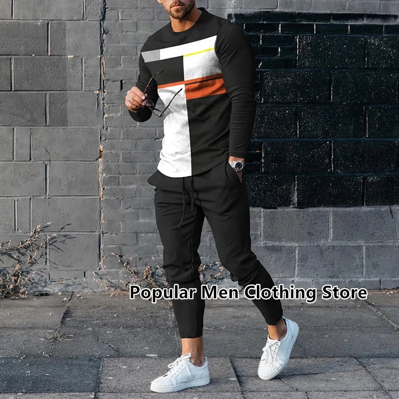 

Men's Sportswear Long-sleeved Suit, Two Summer And Autumn Sportswear Men's Casual Wear Outdoor Running Clothes, Jogging Clothes.