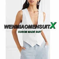 summer v neck womens vest thin fashion business workwear formal sleeveless jacket lady slim fit waistcoat