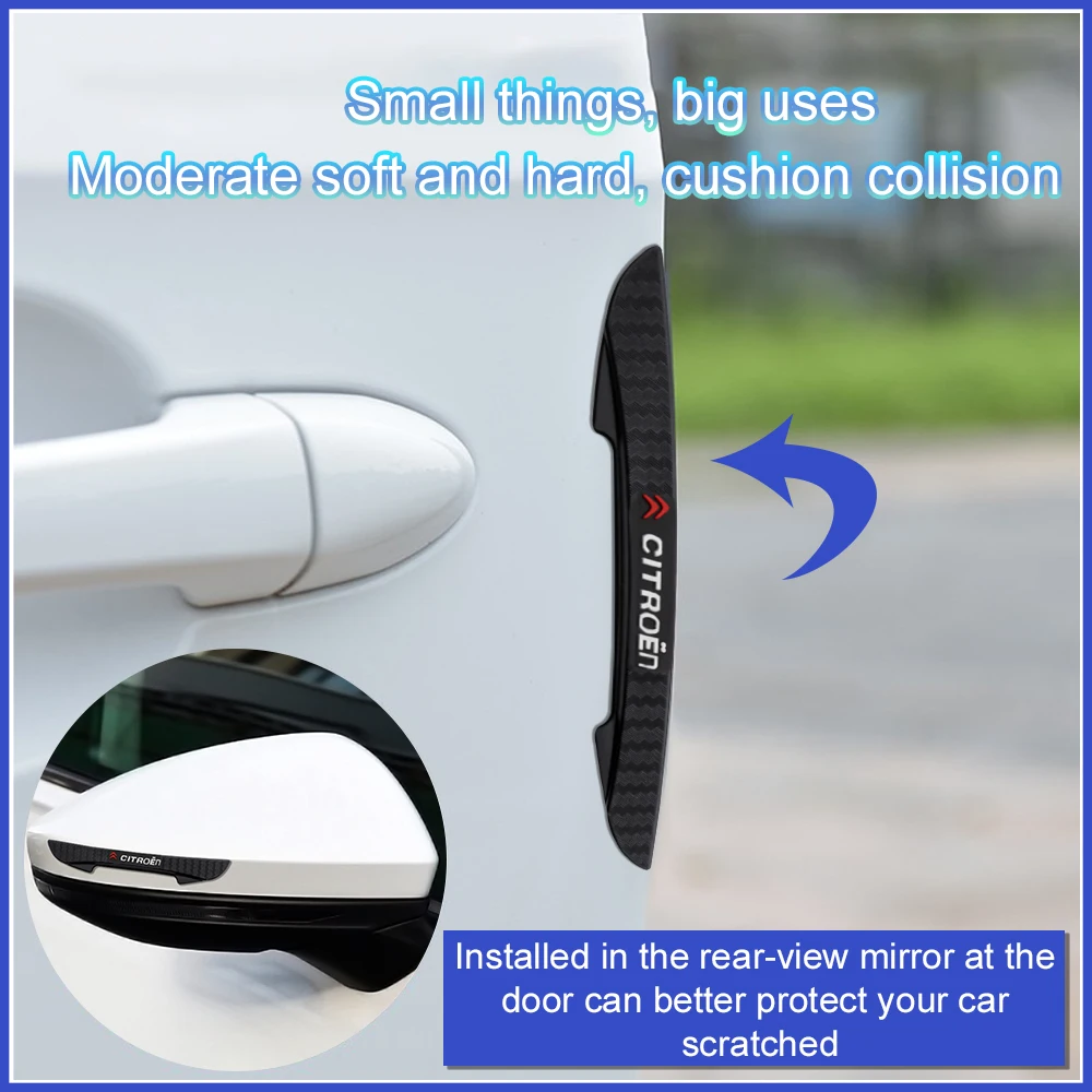 

4pcs Anti-Collision Strips Car Door Edge Bumper Scratch Protector Stickers Tools For Citroen C1 C2 C3 C4 C5 Berlingo C6 C8 C4L