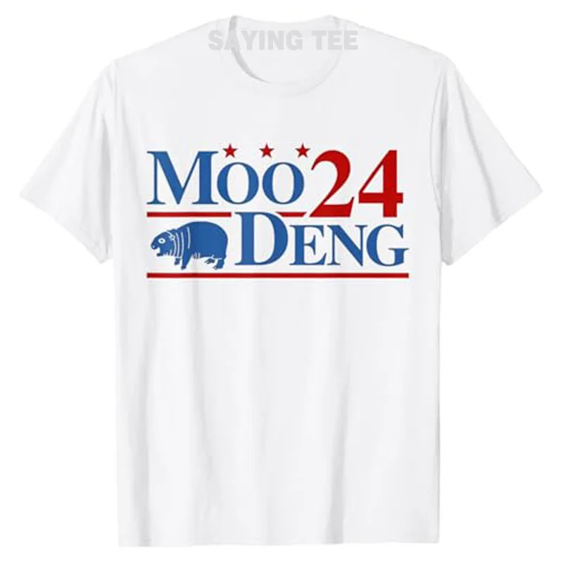 Moo Deng 2024 милые детские бриллианты модная смешная избирательная кампания наряд с