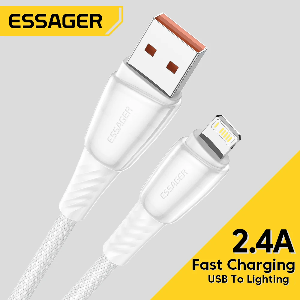 

ESSAGER PD 20W USB C Cable For iPhone 11 12 13 Pro Max 2.4A Fast Charging Charger Cable For iPhone 6 7 8Plus iPad Data Cord Wire
