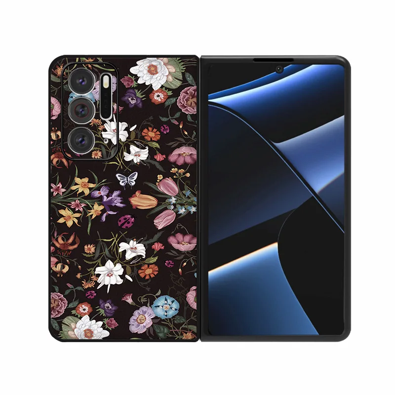 Find N Funda Case for Oppo Find N findn Vintage Small Flower Pattern PU Leather Coque Protection Mobile Phone Case Cover Find N