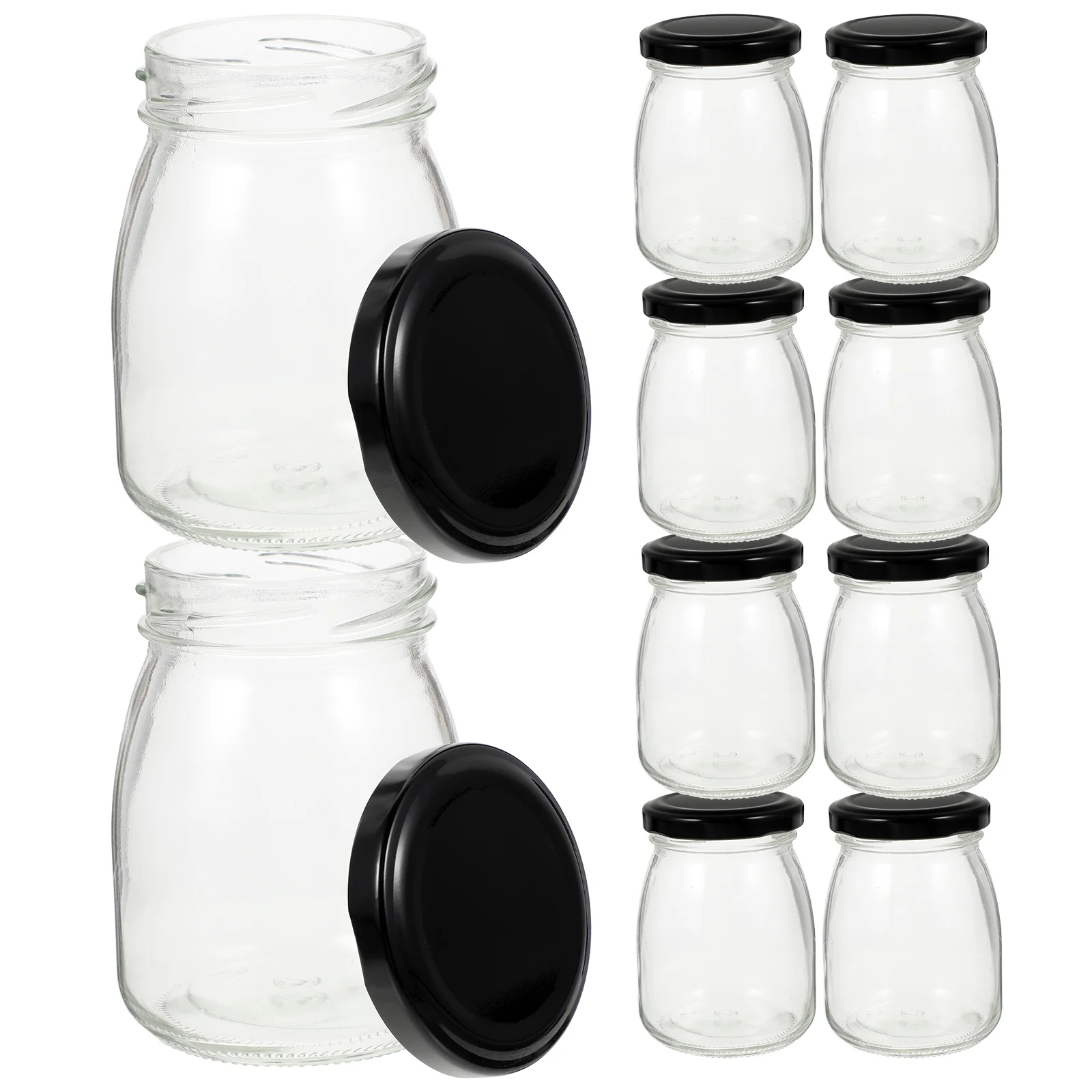 

10pcs Sealed Transparent Multifunctional Tiny Jars Glass Honey Jar Yogurt Jars With Lids Small Honey Jars Yogurt Jars