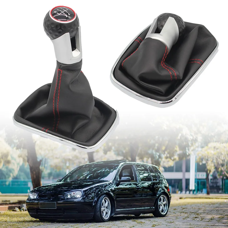 

5/6 Speed Car Gear Shift Knob Lever Shifter Gaitor Boot MT 12mm For Volkswagen VW 1999-2005 Golf 4 MK4 GTI R32 Bora Jetta