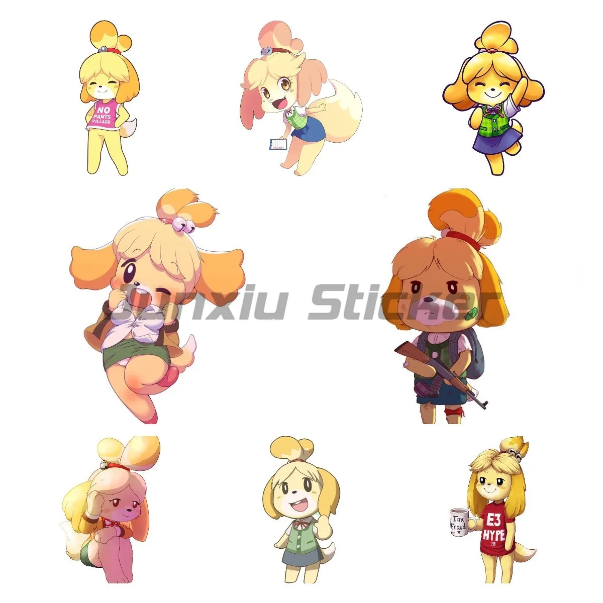 

Водонепроницаемая наклейка животного, пересечение Изабель, Настенная Наклейка для спальни, гостиной, оформление багажника