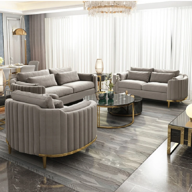 

Style Dubai Luxury Sofa Living Room Furniture Curved Dresser Home Sofa Set1+2+3